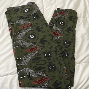 Nooworks 3XL Leggings Black Swan Print